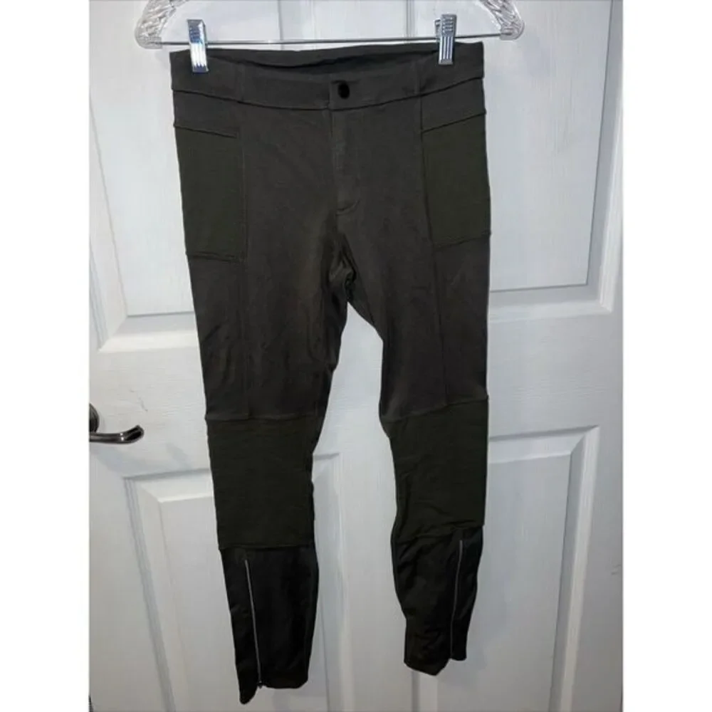 Athleta Trailsetter Ponte‎ Motion Pants Yosemite Olive Green Athletic Size 4